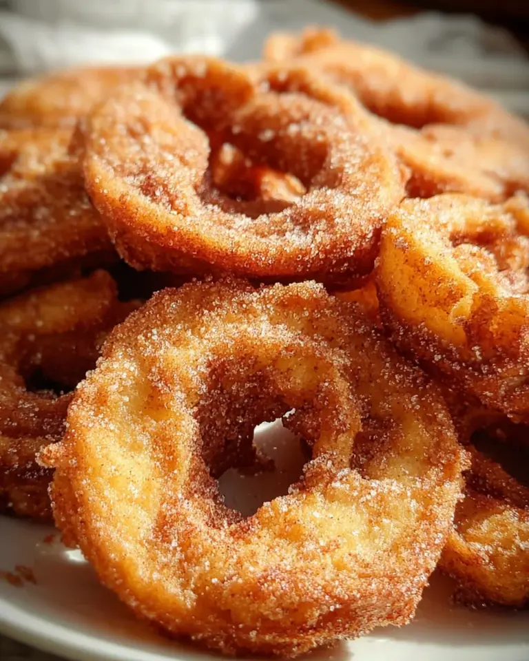 Schnelle gebackene Apfelringe