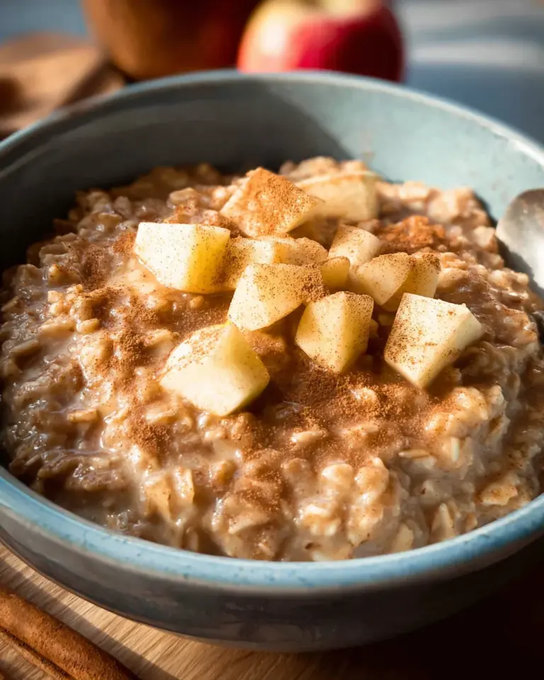 Schnelles und einfaches Apfelkuchen-Porridge