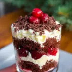 Schwarzwälder cherry juice Dessert im Glas