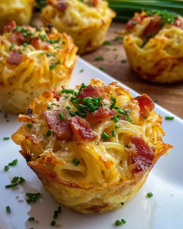 Spaghetti Carbonara Muffins
