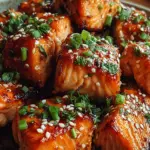 Süße und pikante Honig-Knoblauch-Lachshäppchen