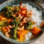 Süßkartoffel Curry mit Brokkoli