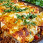 Überbackene Enchiladas mit Hackfleisch
