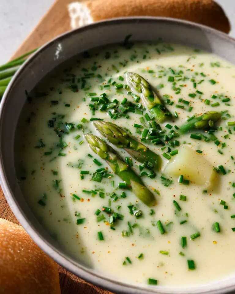 Vegane Spargelcremesuppe