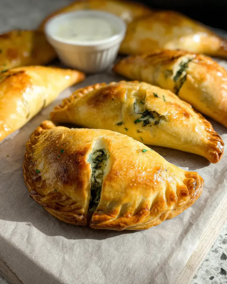 Vegetarische Empanadas mit Spinat-Feta Füllung