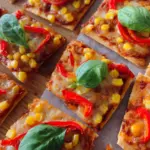 Vegetarische Pizzaecken | Fingerfood
