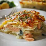 Zarter Lachs Auflauf mit Kartoffeln