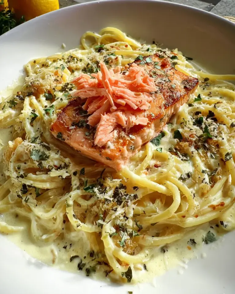 Zitronen Lachs Pasta