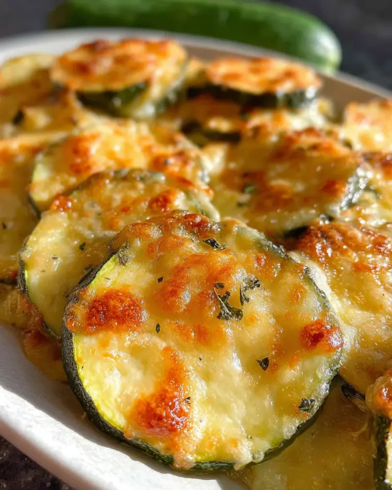 Zucchinischeiben mit Käse überbacken