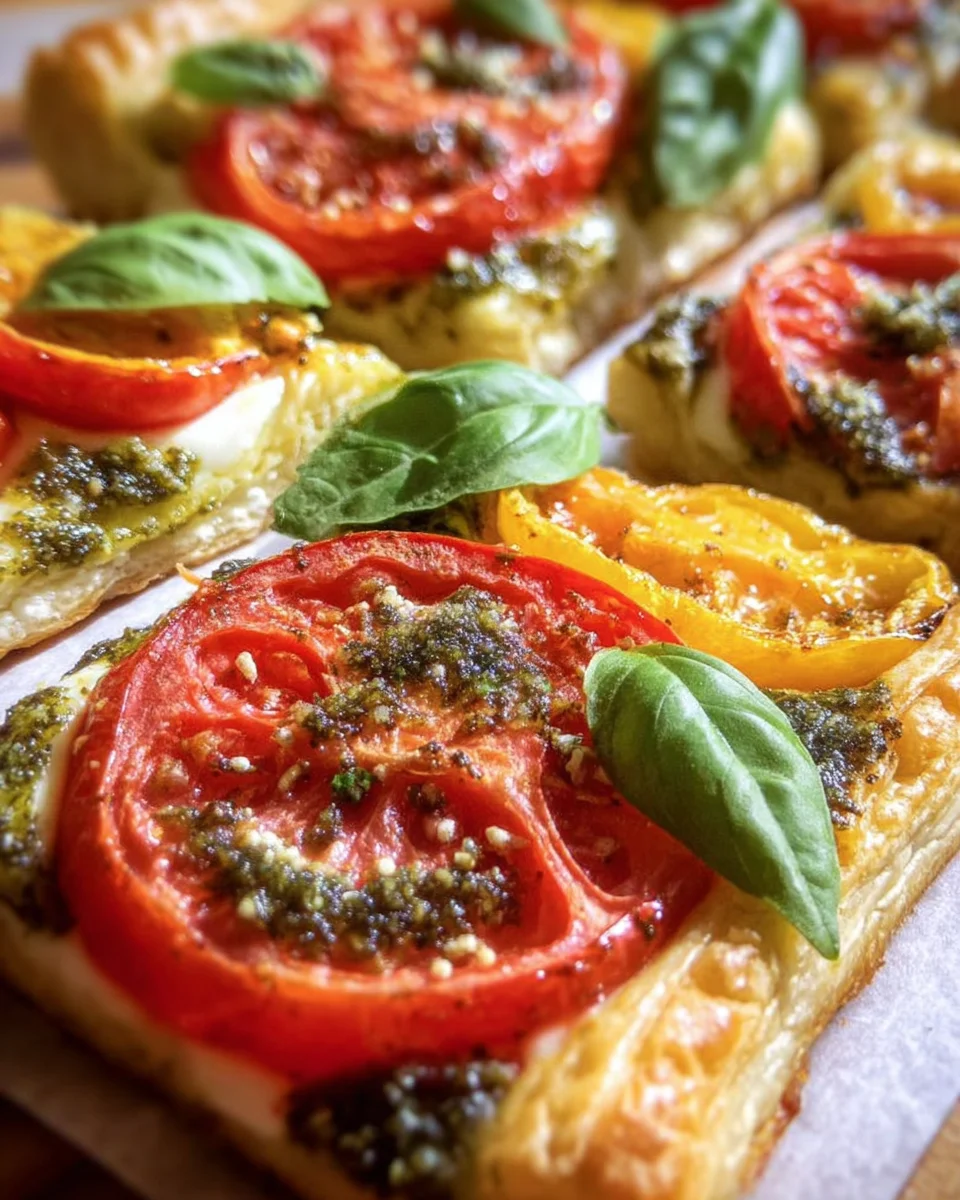 Blätterteig-Tomaten-Quadrate