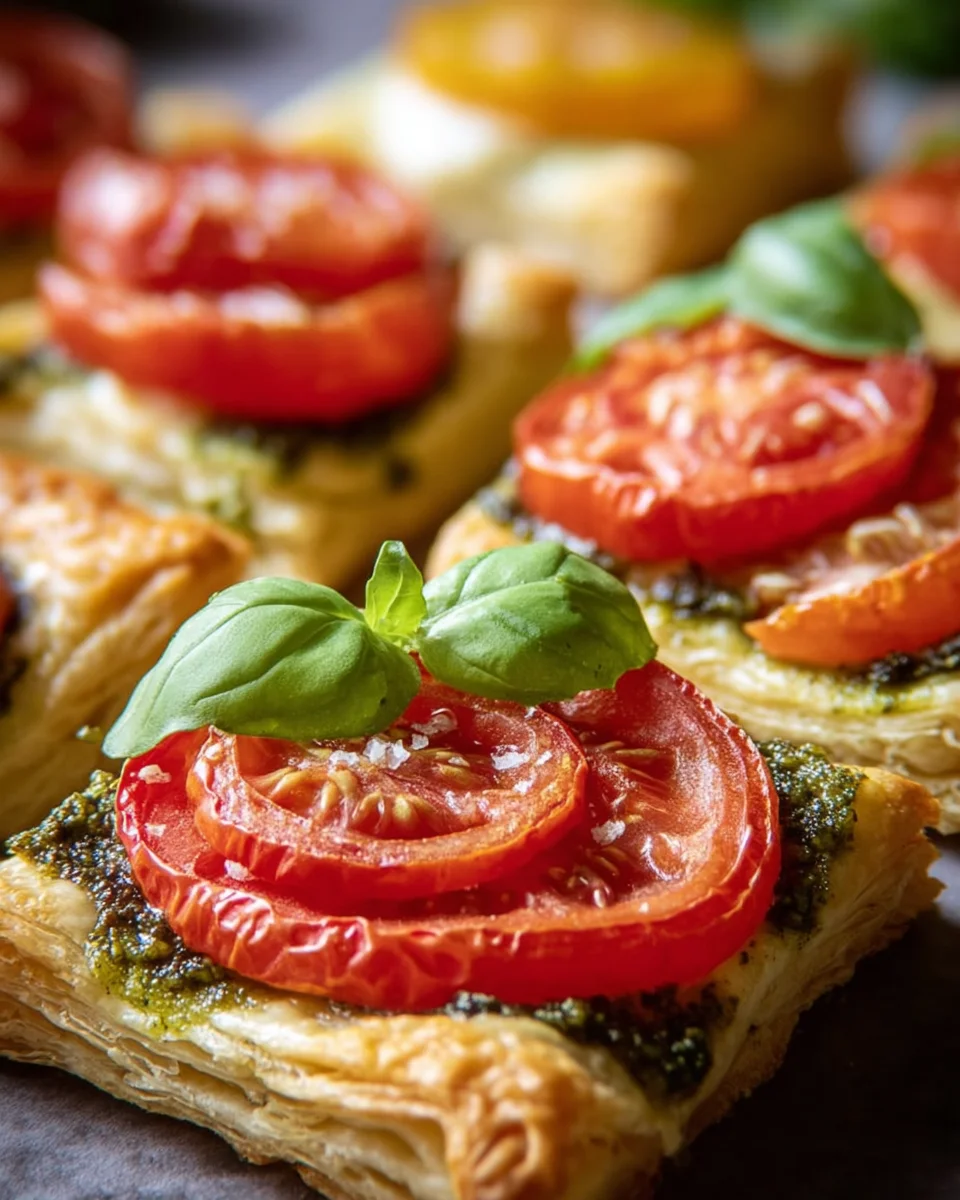 Blätterteig-Tomaten-Quadrate