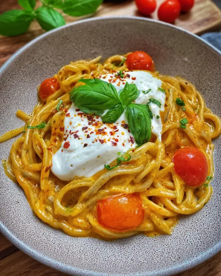 Burrata Pasta mit Kirschtomaten