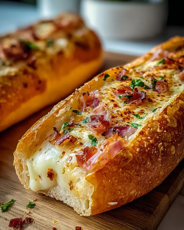 Genießen Sie gefüllte, im Ofen gebackene Baguettes mit Liebe