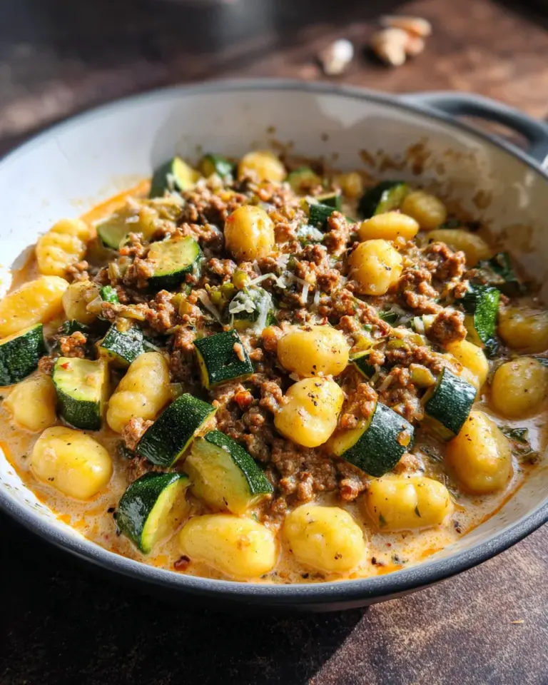 Gnocchi - Zucchini - Pfanne mit Hackfleisch