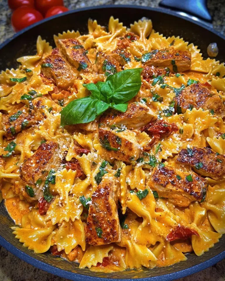 Marry Me Pastapfanne mit gebratenem Hähnchen