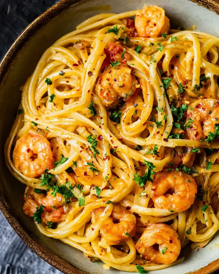 cremige Garnelenpasta