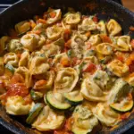 Cremige Tortellini Pfanne mit Gemüse