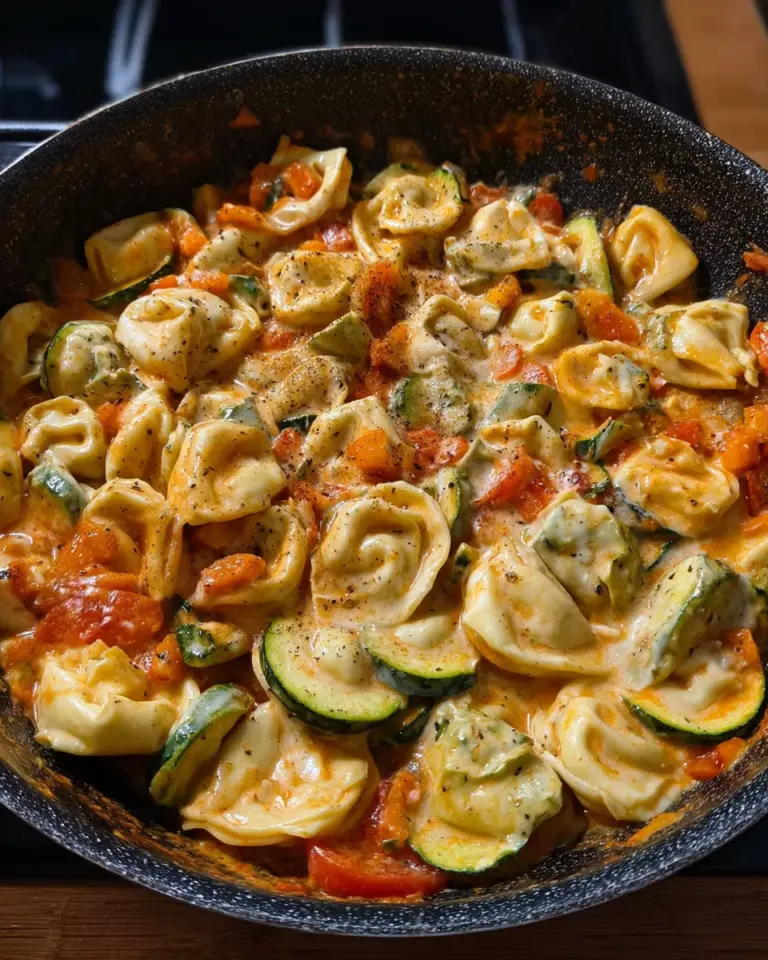 Cremige Tortellini Pfanne mit Gemüse