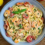 Cremiges Hähnchenragout mit Bandnudeln