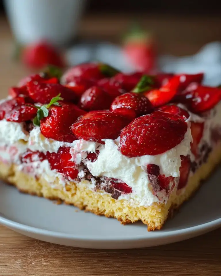 Erdbeere Stracciatella Kuchen