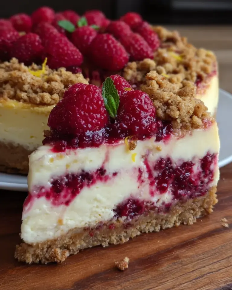 Himbeer Käsekuchen mit Streuseln