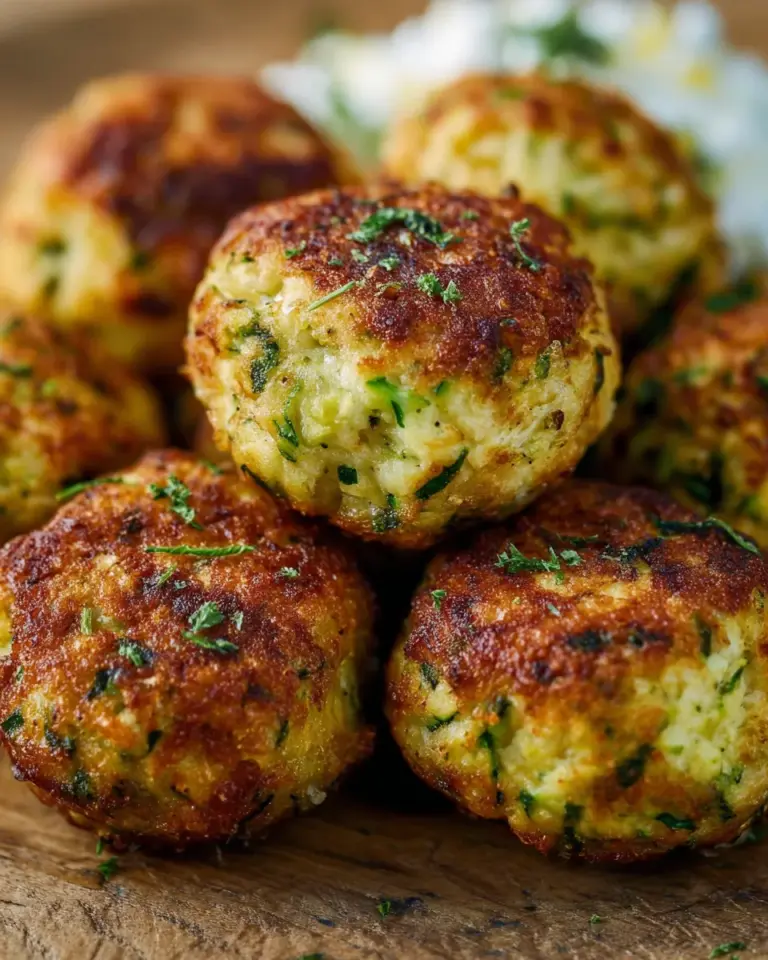 Knusprige Zucchini-Feta-Bällchen