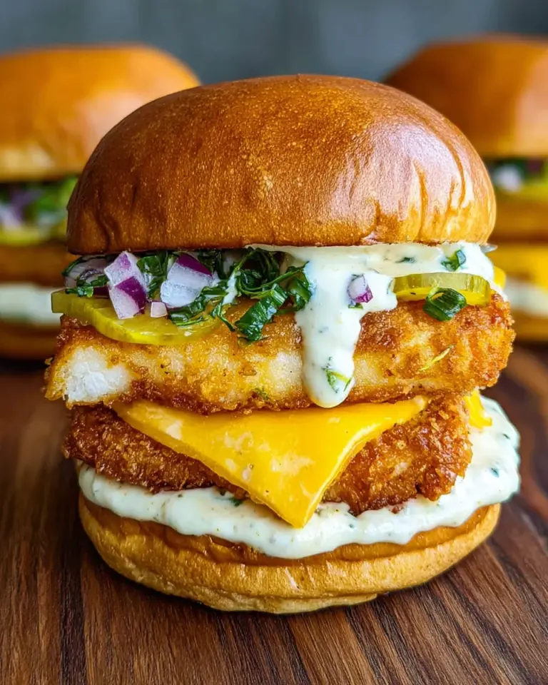 Knuspriger Burger mit Fisch