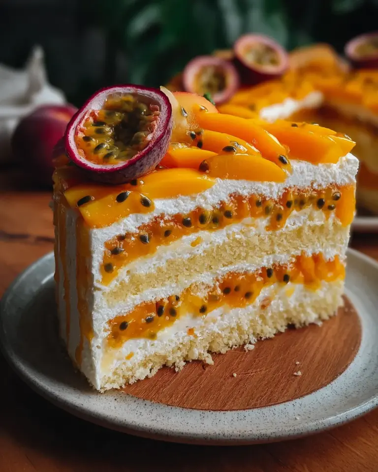Pfirsich-Maracuja-Torte