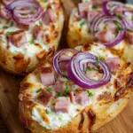 Schnelle Flammkuchen Brötchen aus dem AirFryer