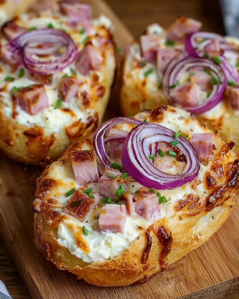 Schnelle Flammkuchen Brötchen aus dem AirFryer