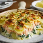 Zarter Lachs Auflauf mit Kartoffeln