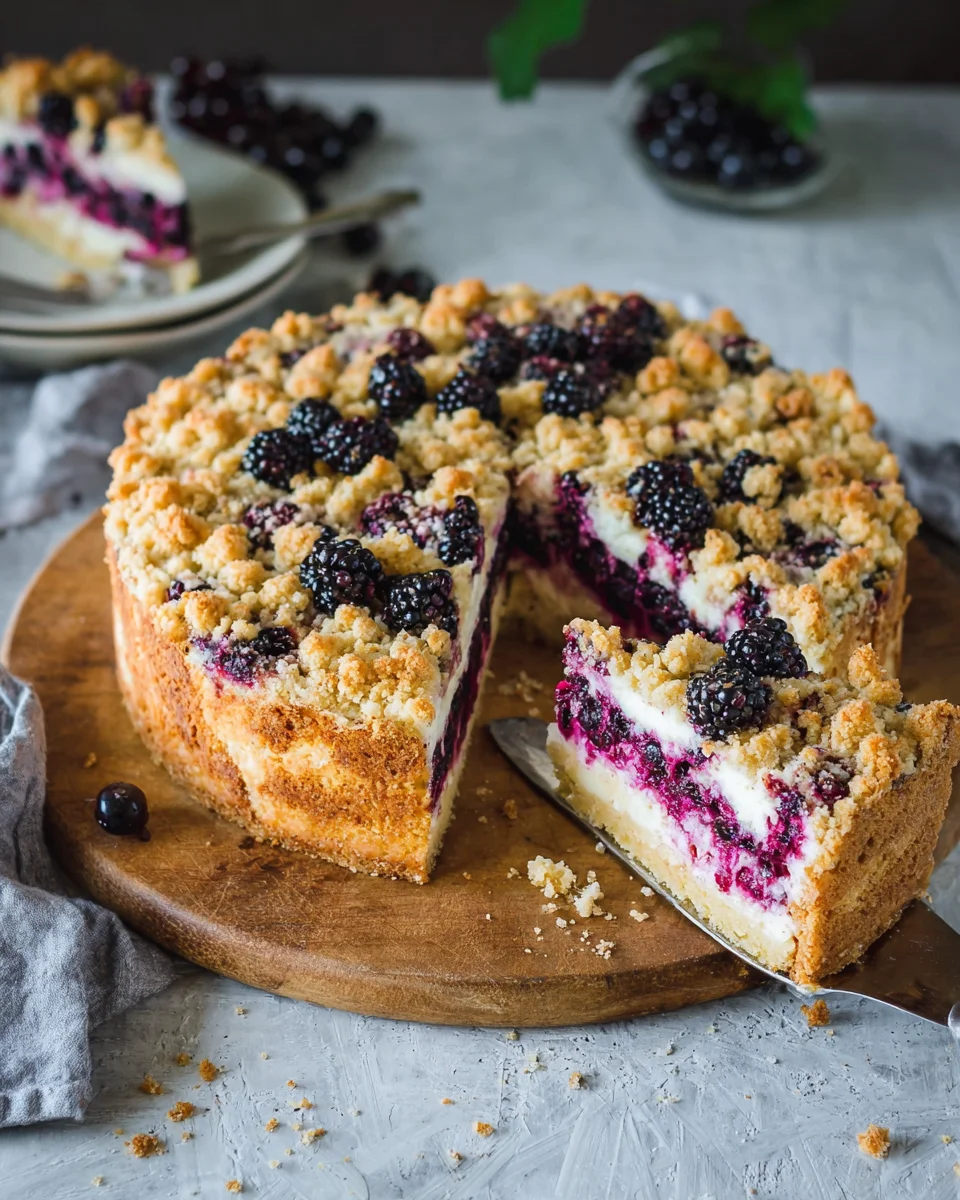 Brombeerkuchen mit Quark und Frischkäse image 2