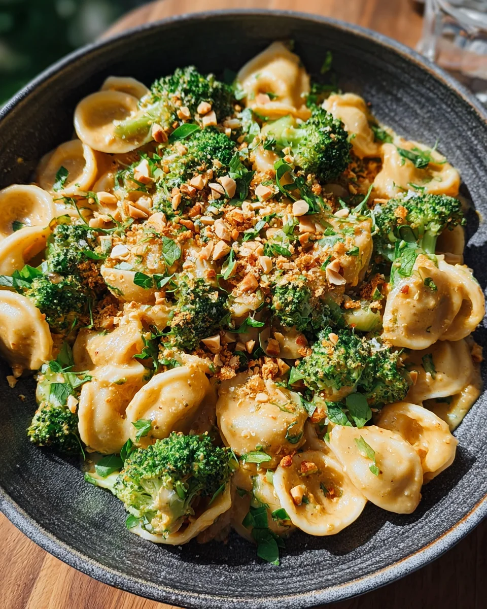 Cremige Erdnuss Brokkoli Orecchiette Pasta image 2