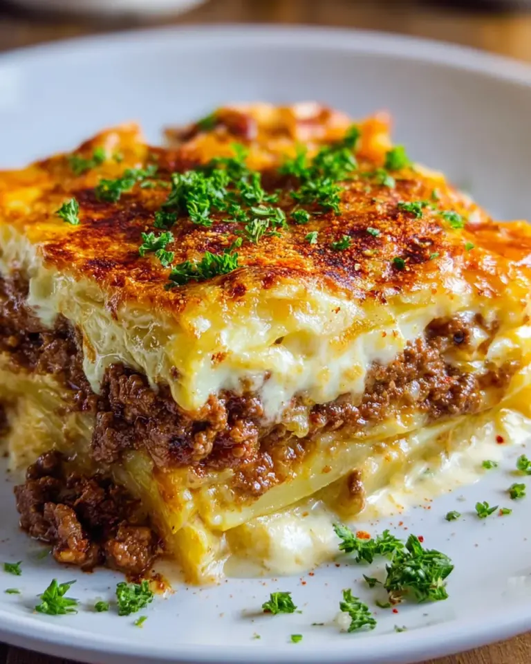 Cremiger Hackfleisch- und Kartoffelauflauf für Genießer