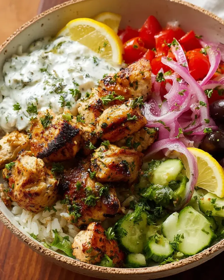 Die beste Griechische Hähnchen Bowl: Saftig & voller Geschmack