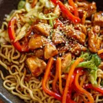 Hähnchen-Teriyaki-Nudeln