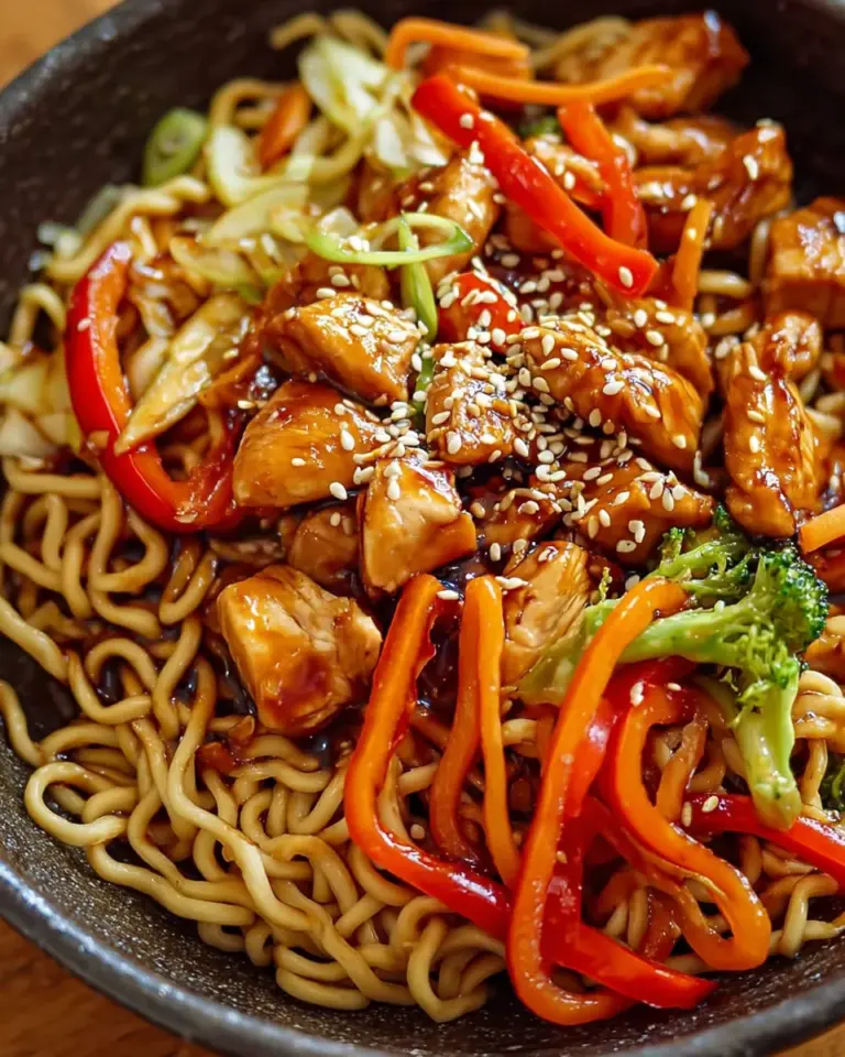 Hähnchen-Teriyaki-Nudeln