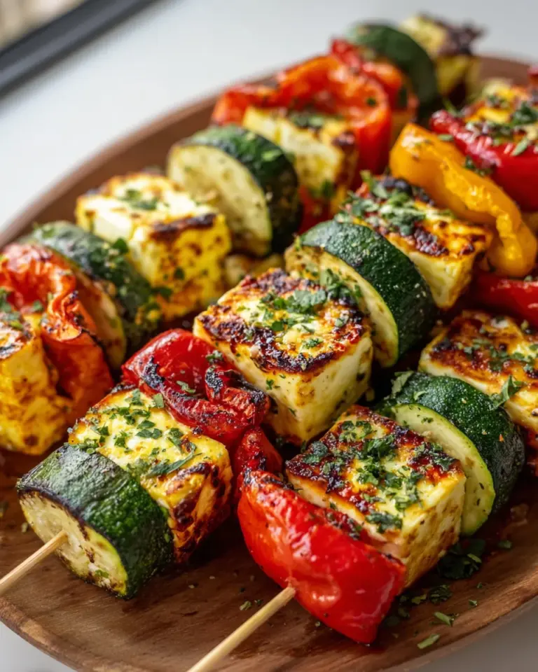 Halloumi Gemüse Spieße vom Grill: Dein vegetarischer Hit!