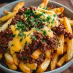 Pommes Frites mit Hackfleisch und Cheddar: Ein Unglaubliches Ultimatives Rezept für 4 Personen