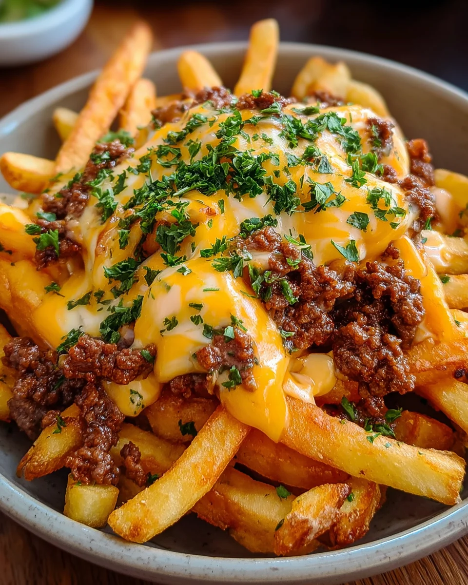 Pommes Frites mit Hackfleisch und Cheddar: Ein Unglaubliches Ultimatives Rezept für 4 Personen image 2
