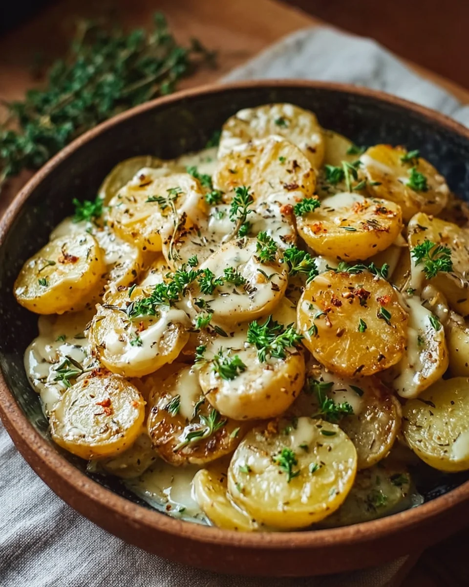 Kartoffeln mit cremiger Knoblauchsoße einfach zubereiten image 2