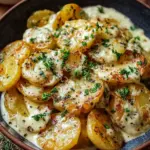 Kartoffeln mit cremiger Knoblauchsoße einfach zubereiten