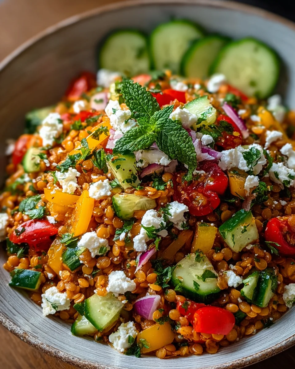 Orientalischer Rote Linsensalat mit Feta – Gesund & Lecker! image 2
