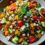 Orientalischer Rote Linsensalat mit Feta – Gesund & Lecker!