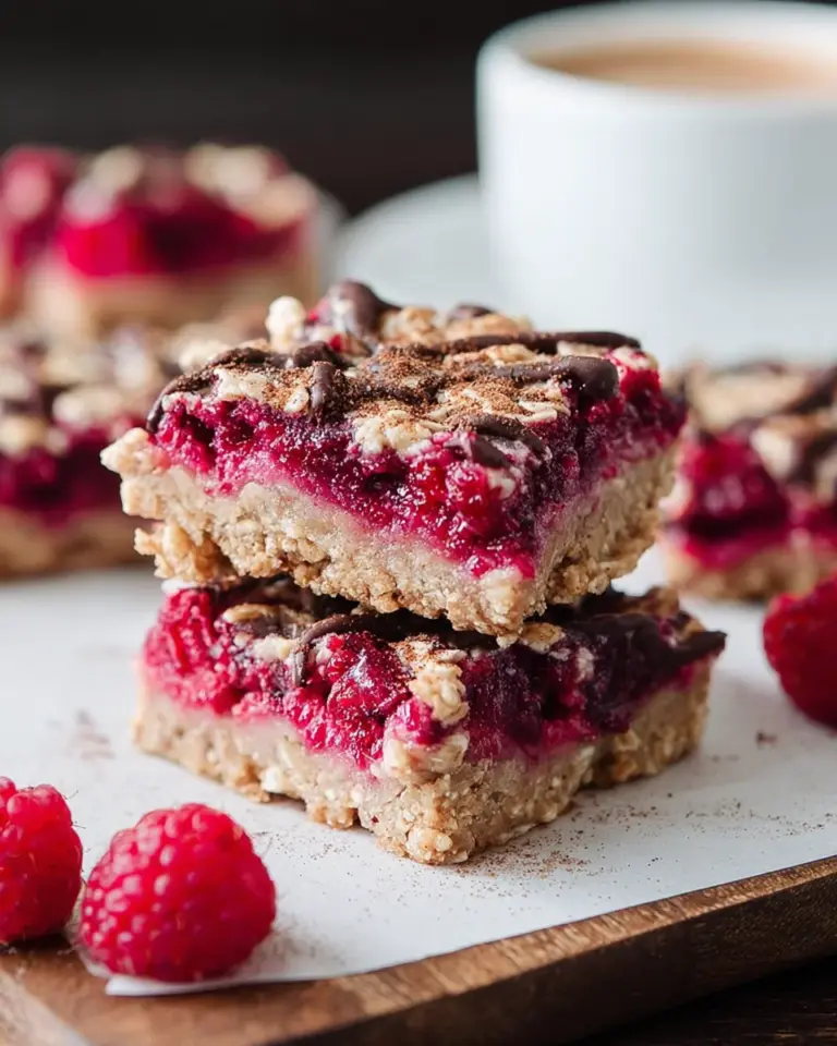Vegane Himbeer Hafer Riegel