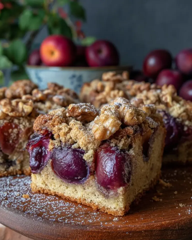 Walnuss-Zwetschgenkuchen mit Zimt-Streuseln