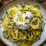 Zitronen Zucchini Pasta mit Burrata