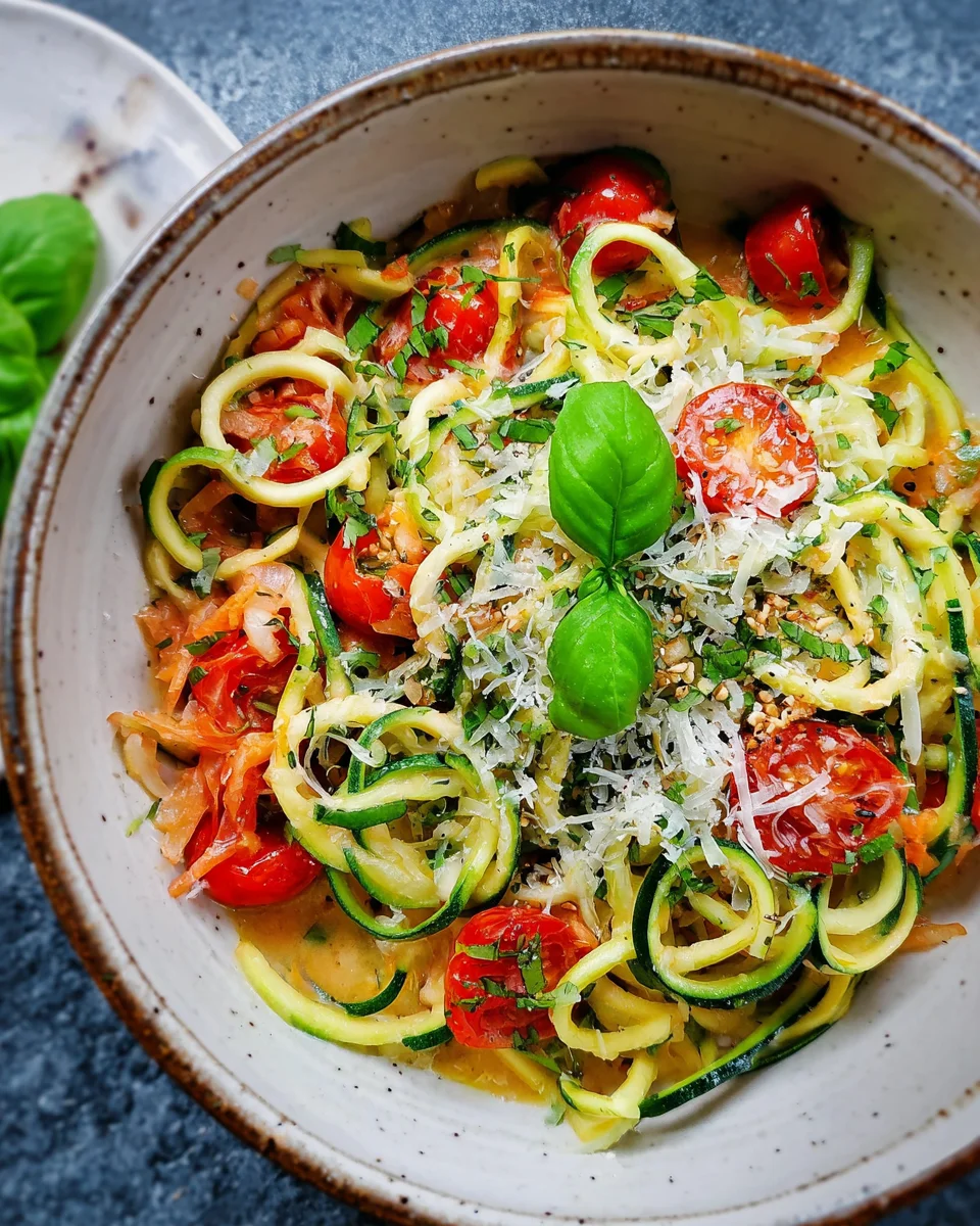 Zucchini-Spaghetti in cremiger Sauce– Zoodles image 2